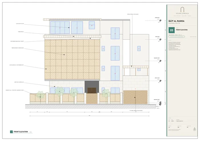Front elevation drawing