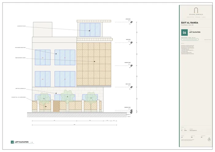 Left elevation drawing