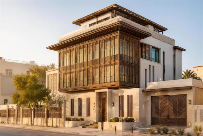 Bayt Al Rawda render, street corner